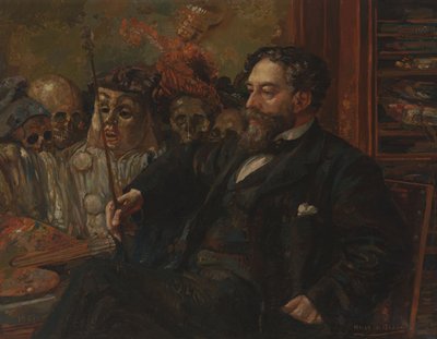 ジェームズ・アンソールの肖像 作： Henry De Groux