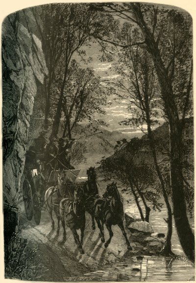 恋人たちの飛躍 - 夜のアプローチ」、1872年。 作： Henry Duff Linton
