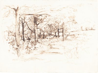 並木道のある風景 作： Henry Eddowes Keene