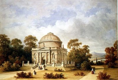 ハミルトン霊廟の設計（水彩画） 作： Henry Edmund Goodridge