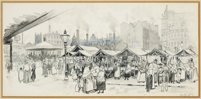 フラット・アイアン・マーケット、サルフォード 作： Henry Edward Tidmarsh