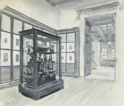 大英博物館の内観、彫刻ギャラリー 作： Henry Edward Tidmarsh