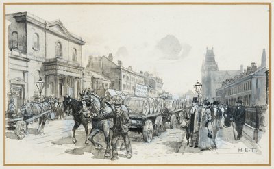 メーデー、オックスフォード・ストリート 作： Henry Edward Tidmarsh