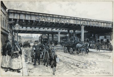 サルフォード駅、ニュー・ベイリー・ストリート 作： Henry Edward Tidmarsh