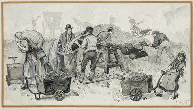 ガス工場でコークスを売る 作： Henry Edward Tidmarsh