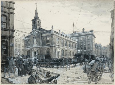 マンチェスター、セント・ジェームズ（紙に水彩） 作： Henry Edward Tidmarsh