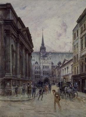 St.Lawrence Jewryとギルドホール 作： Henry Edward Tidmarsh