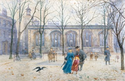 チャーチ・レイヴン、ロンドン塔（水彩画） 作： Henry Edward Tidmarsh