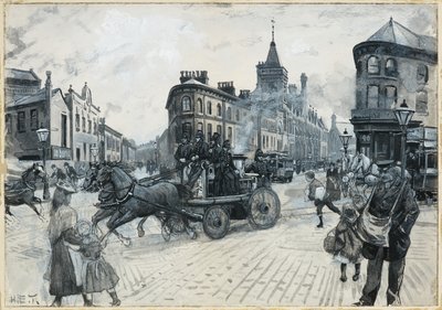 ザ・ジャンクション、ハルム：火事への呼びかけ 作： Henry Edward Tidmarsh