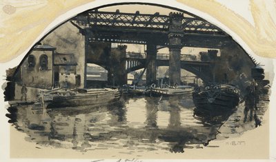 旧ブリッジウォーター運河終着駅、キャッスルフィールド 作： Henry Edward Tidmarsh