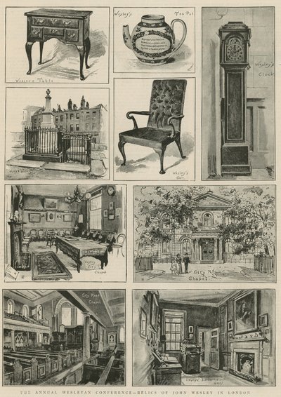 ウェスレアンの年次総会-ロンドンのジョン・ウェスレーの遺物（彫刻 作： Henry Edward Tidmarsh