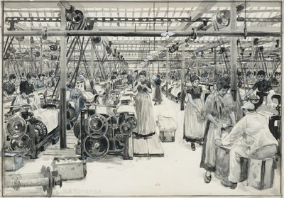 織物小屋、ハワース工場 作： Henry Edward Tidmarsh