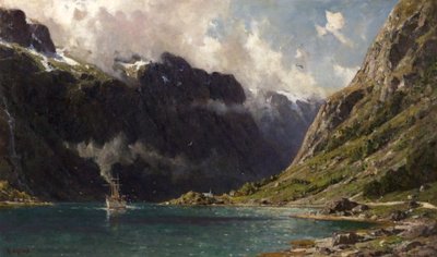 ノルウェー、ネロイフィヨルド、1902 作： Henry Enfield