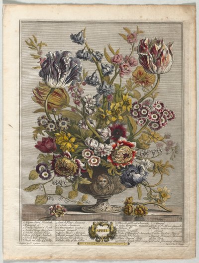 花の12ヶ月：1730年4月。 作： Henry Fletcher