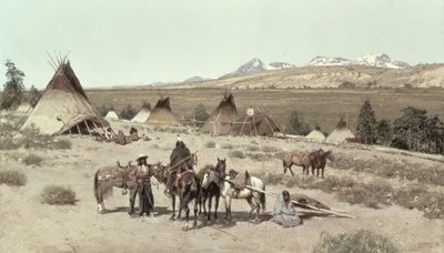 インドの野営地、1892 作： Henry Francois Farny