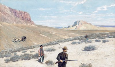 セオドア・ルーズベルト「セイジグラウスシューティング」 作： Henry Francois Farny