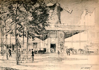 ルムーランルージュデッドは確かにピエロのキャンドルです。、c1927、1927 作： Henry Franks Waring