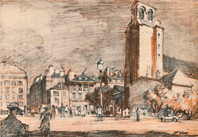 サンジェルマンデプレ旧市街、1927年、1927年 作： Henry Franks Waring