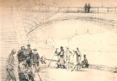 最初のパリの道は彼女の川でした、1927年、1927年 作： Henry Franks Waring