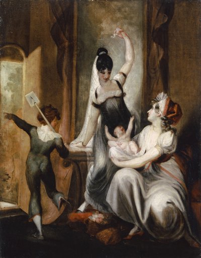 田舎で家族と母親、1806-7 作： Johann Heinrich Füssli