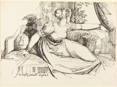 窓際に座る女性 作： Johann Heinrich Füssli