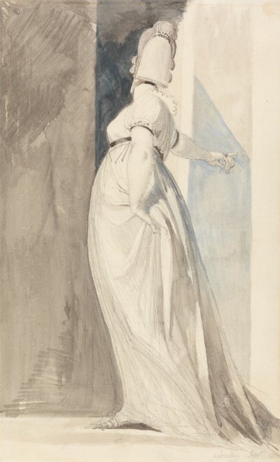 Vista traseira de uma mulher em pé, chamada Sra. Fuseli 作： Johann Heinrich Füssli