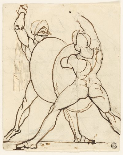 2 つのギリシャ人の戦闘 作： Johann Heinrich Füssli