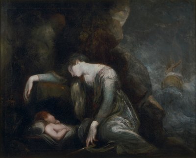 ダナ？ とセリフォスのペルセウス(?) 作： Johann Heinrich Füssli
