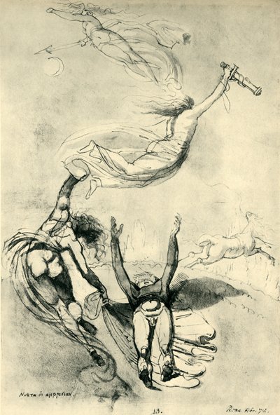 女神との死んだ英雄、1778年、1943年。 作： Johann Heinrich Füssli