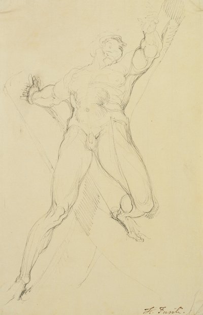 ハマン、ミケランジェロの後、 作： Johann Heinrich Füssli
