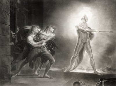 ハムレット、第1幕、シーンIV、ウィリアムシェイクスピア（1564-1616）、ロバートザウ（1758-1802） 作： Johann Heinrich Füssli