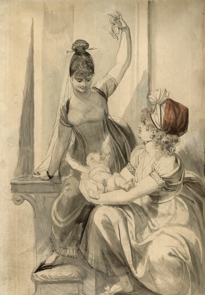 田舎の母とその家族 作： Henry Fuseli