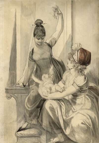 田舎の母とその家族、1806-1807 作： Johann Heinrich Füssli