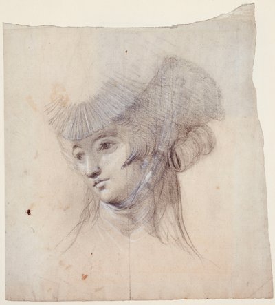 女性の肖像研究、おそらくフセリ夫人 作： Johann Heinrich Füssli