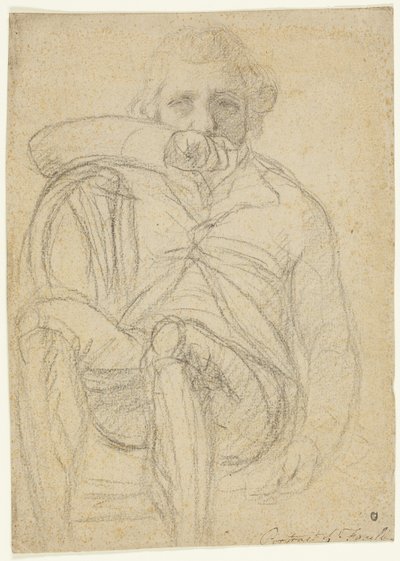 フセリの肖像（レクト）、手のスケッチ（裏面） 作： Henry Fuseli