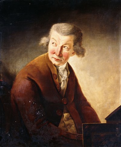 ピアノフォルテでフランツジョセフハイドンと同定された紳士の肖像 作： Johann Heinrich Füssli