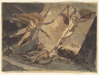 サタンはイチュリエルの槍のタッチから始まります 作： Johann Heinrich Füssli