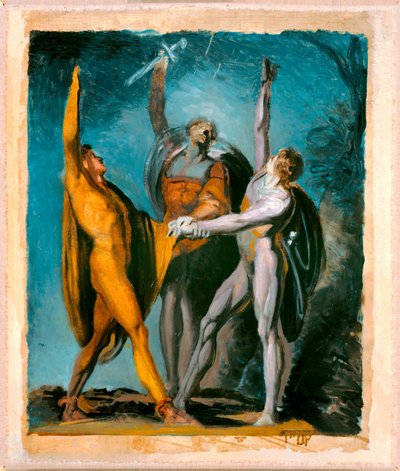 「リュートリ川の誓い」の女性像の下絵（裏面） 作： Johann Heinrich Füssli