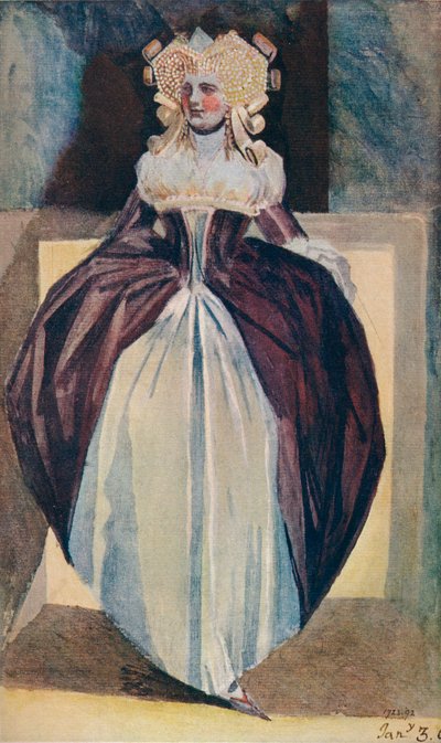 18世紀の女性のスケッチ 作： Johann Heinrich Füssli