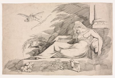 キューピッドと眠る女 作： Johann Heinrich Füssli