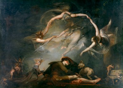 羊飼いの夢、パラダイスロスト、1793年 作： Johann Heinrich Füssli