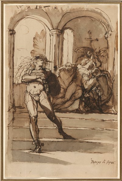 ロバート・ザ・ブルースによるレッド・コミンの殺害 作： Henry Fuseli