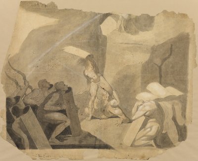 オリンポス山を襲うタイタン 作： Johann Heinrich Füssli
