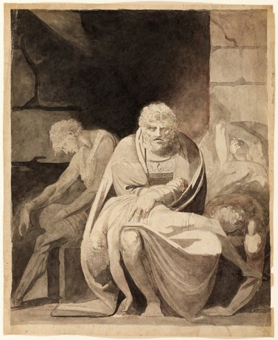 塔の中で餓死するウゴリーノと息子たち 作： Henry Fuseli