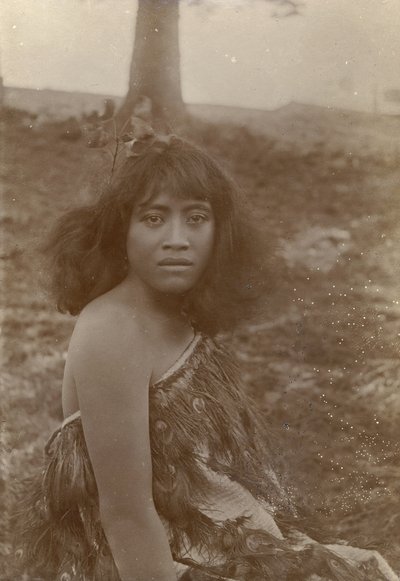 マオリの習作、1910年頃（シルバー・ゼラチン・プリント） 作： Henry Gaze