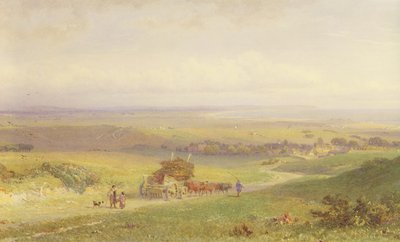 1868年、サセックス、ペベンジーベイ（WC、BC、グラファイト、紙に削り取り） 作： Henry George Hine