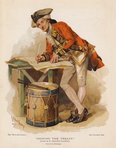 条約への署名（クロモリト） 作： Henry Gillard (after) Glindoni