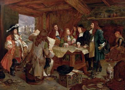軍事評議会-1688年11月5日、トーベイ上陸後のオレンジ王子と彼の側近、ウィリアム 作： Henry Gillard Glindoni