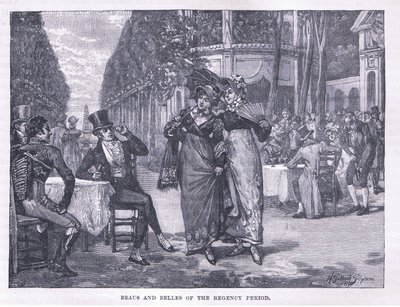 1818年頃の摂政時代のボーとベル 作： Henry Gillard Glindoni