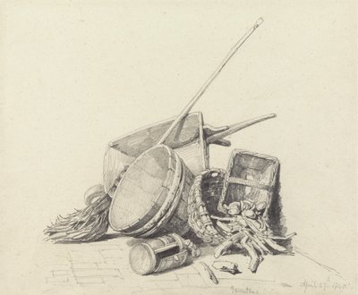 Natureza morta com carrinho de mão e cestas, 27 de abril de 1840 作： Henry Harris Lines